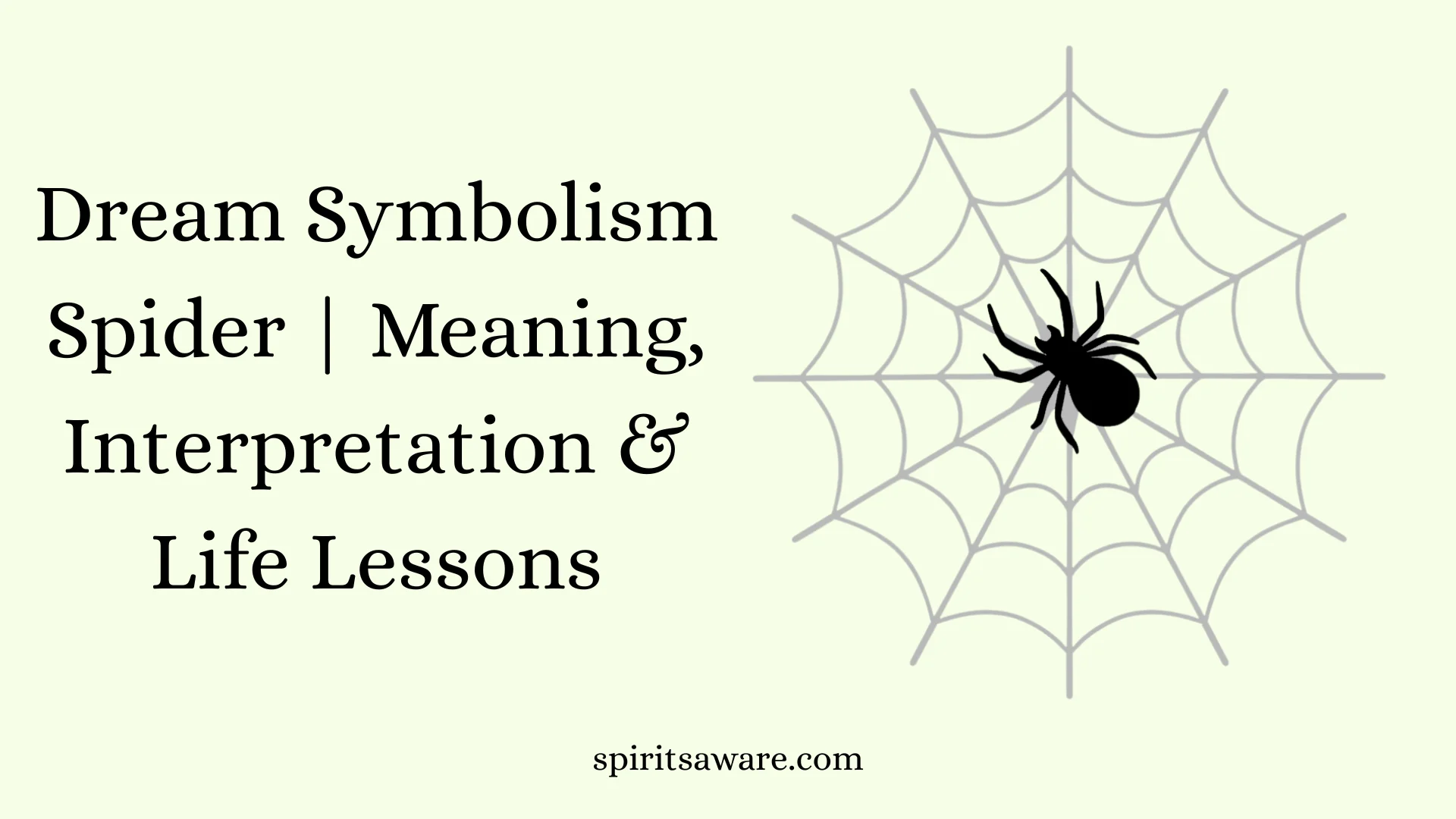 Dream Symbolism Spider