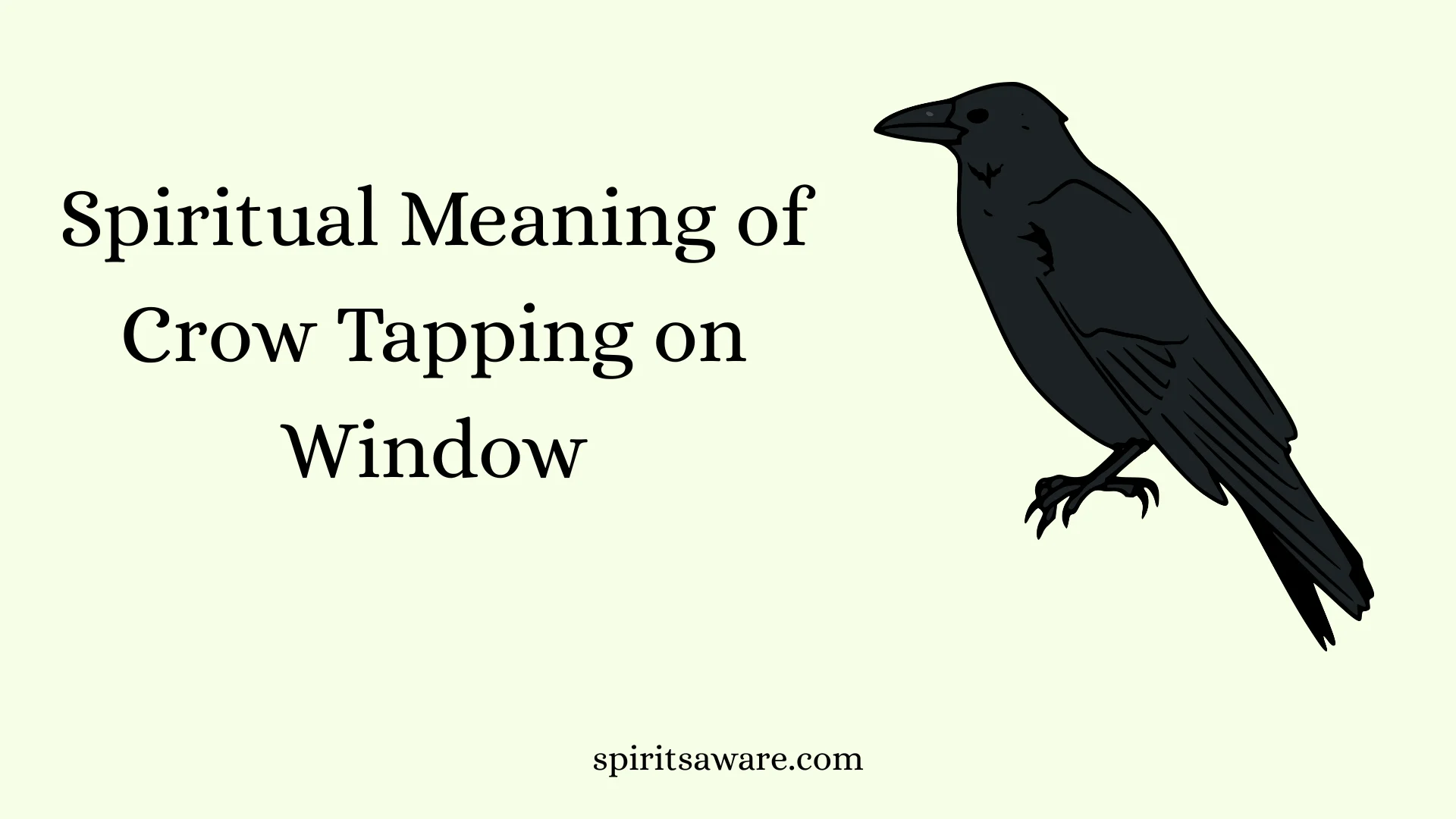Spiritual Meaning of Crow Tapping on Window