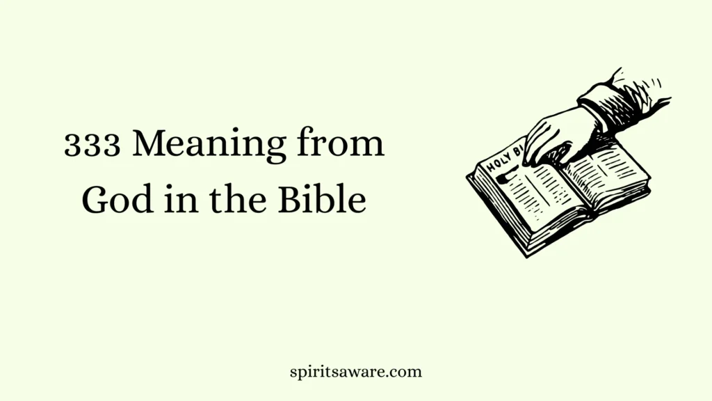 333 Meaning from God in the Bible