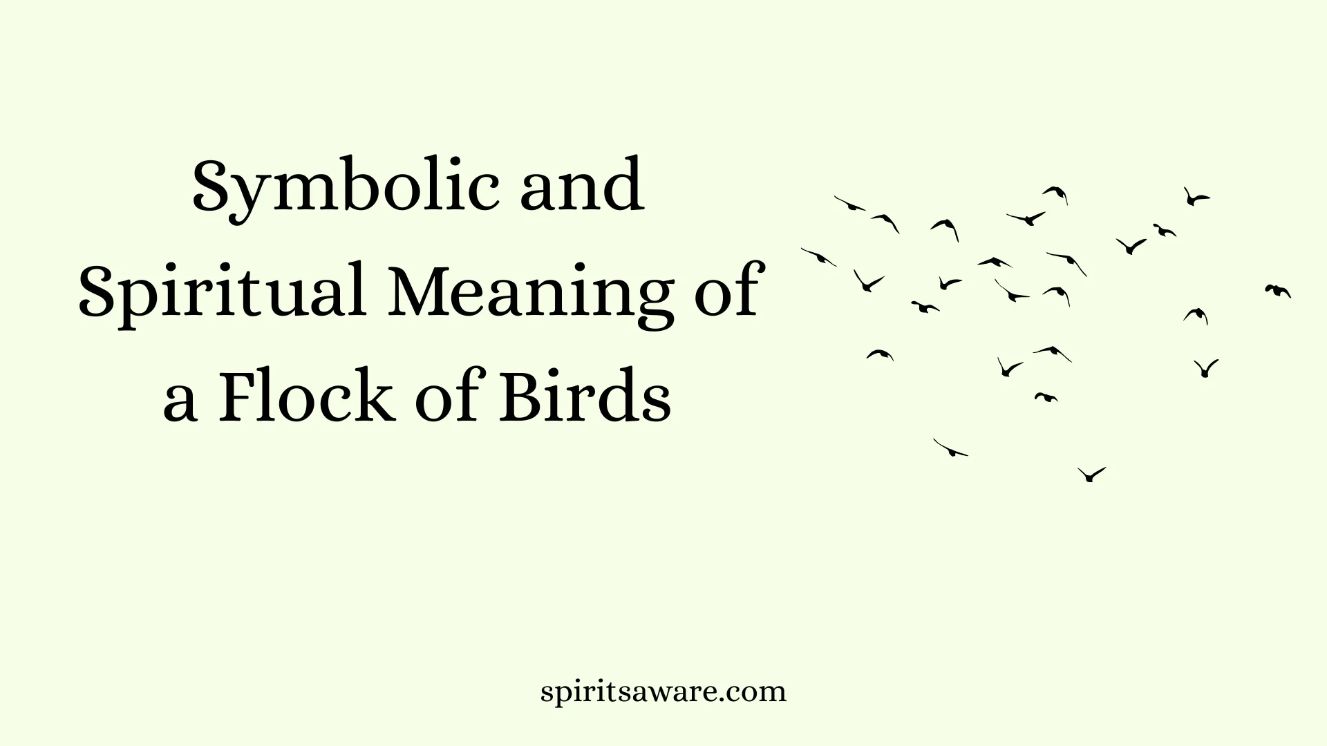 Symbolic and Spiritual Meaning of a Flock of Birds