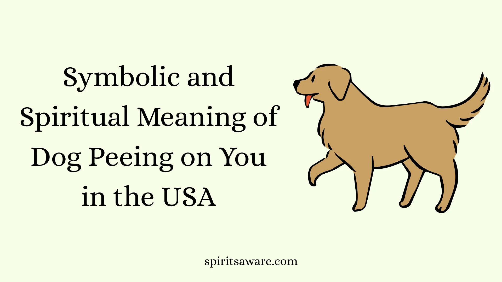 Symbolic and Spiritual Meaning of Dog Peeing on You in the USA