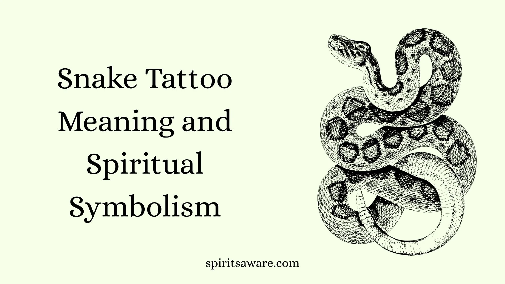 Snake Tattoo Meaning and Spiritual Symbolism